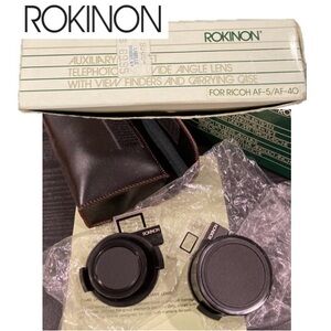 Vintage ROKINON AUXILIARY LENS SET 
FOR RICOH AF-5/AF-40